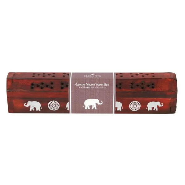 Elephant Wooden Rosewood Incense Box Set Spirit Journeys Gifts