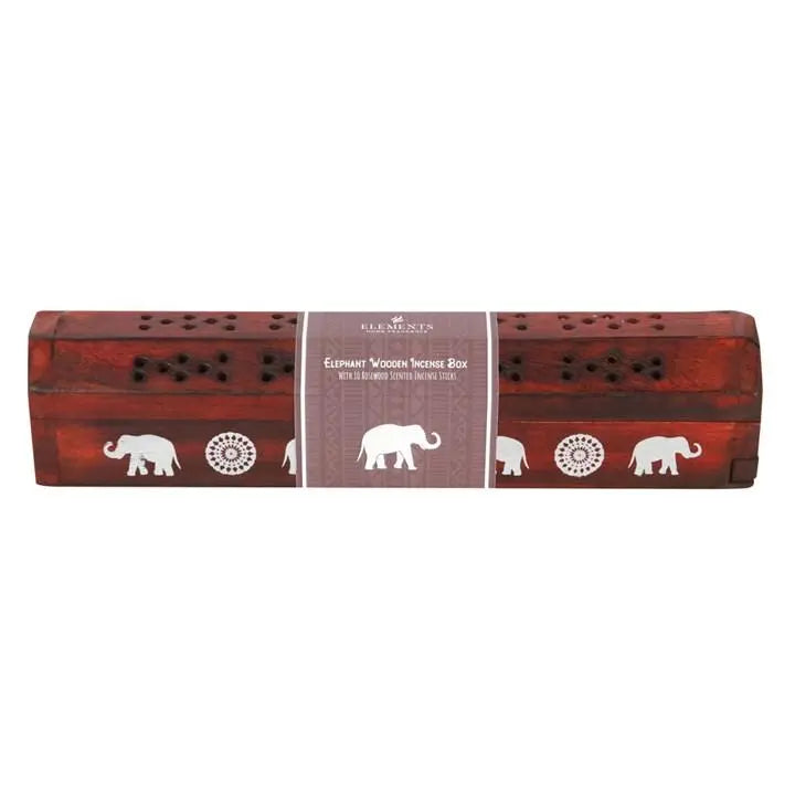 Elephant Wooden Rosewood Incense Box Set Spirit Journeys Gifts