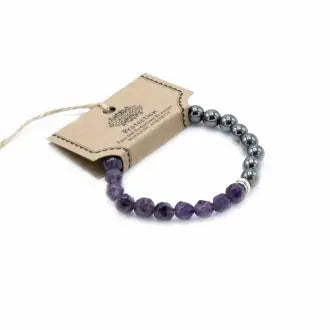 Faceted Gemstone Bracelet - Magnetic Amethyst Spirit Journeys Gifts