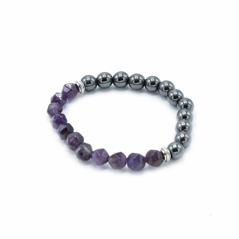 Faceted Gemstone Bracelet - Magnetic Amethyst Spirit Journeys Gifts