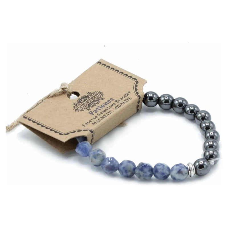 Faceted Gemstone Bracelet - Magnetic Sodalite Spirit Journeys Gifts