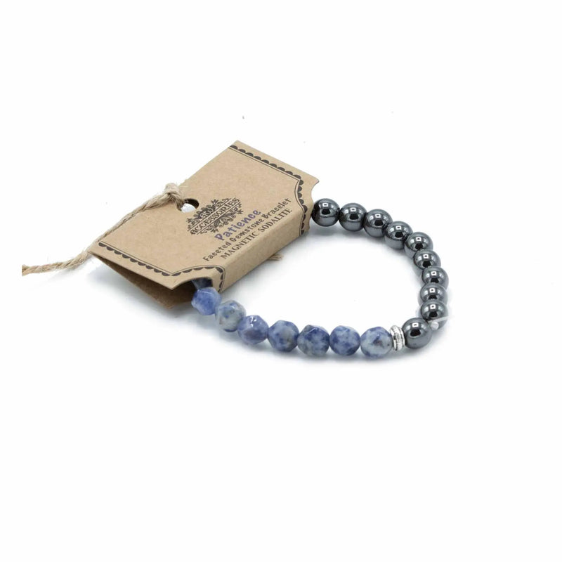 Faceted Gemstone Bracelet - Magnetic Sodalite Spirit Journeys Gifts