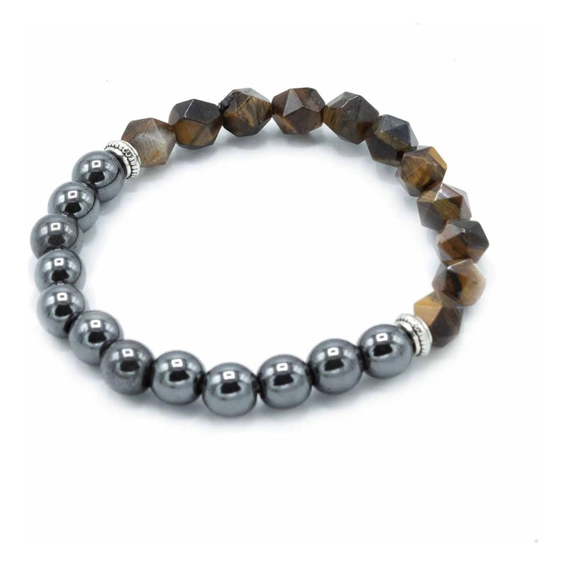 Faceted Gemstone Bracelet - Magnetic Tiger Eye Spirit Journeys Gifts