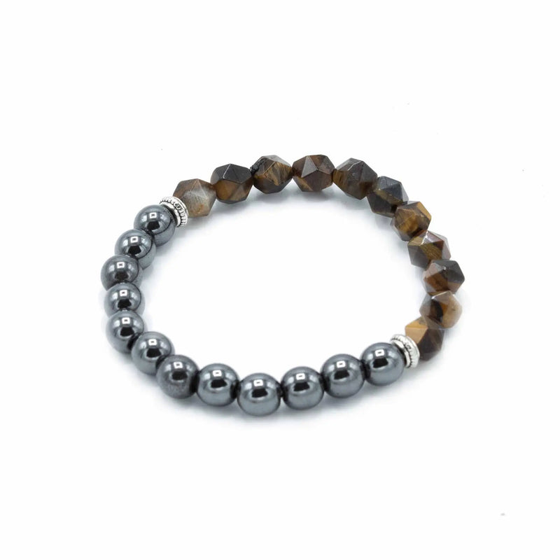 Faceted Gemstone Bracelet - Magnetic Tiger Eye Spirit Journeys Gifts