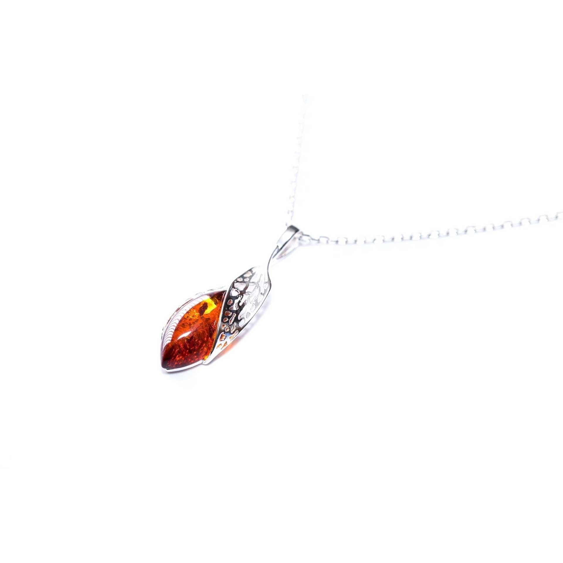 Fancy Top Amber & Silver Pendant Spirit Journeys