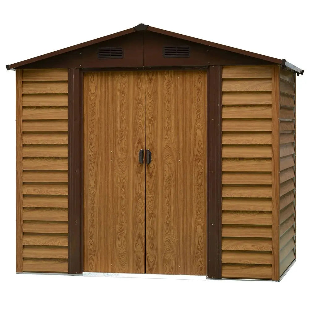 Garden Shed, 235.7Lx195.6Wx176.7-208.7H cm, Steel Outsunny