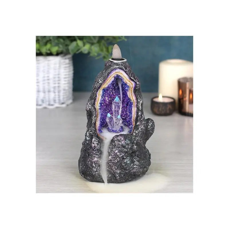 Glowing Crystal Cave Backflow Incense Burner Spirit Journeys Gifts