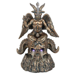 Gold Baphomet LED Backflow Incense Burner Spirit Journeys Gifts