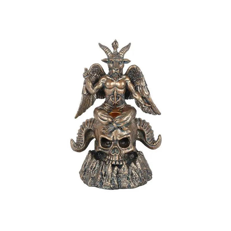 Gold Baphomet LED Backflow Incense Burner Spirit Journeys Gifts