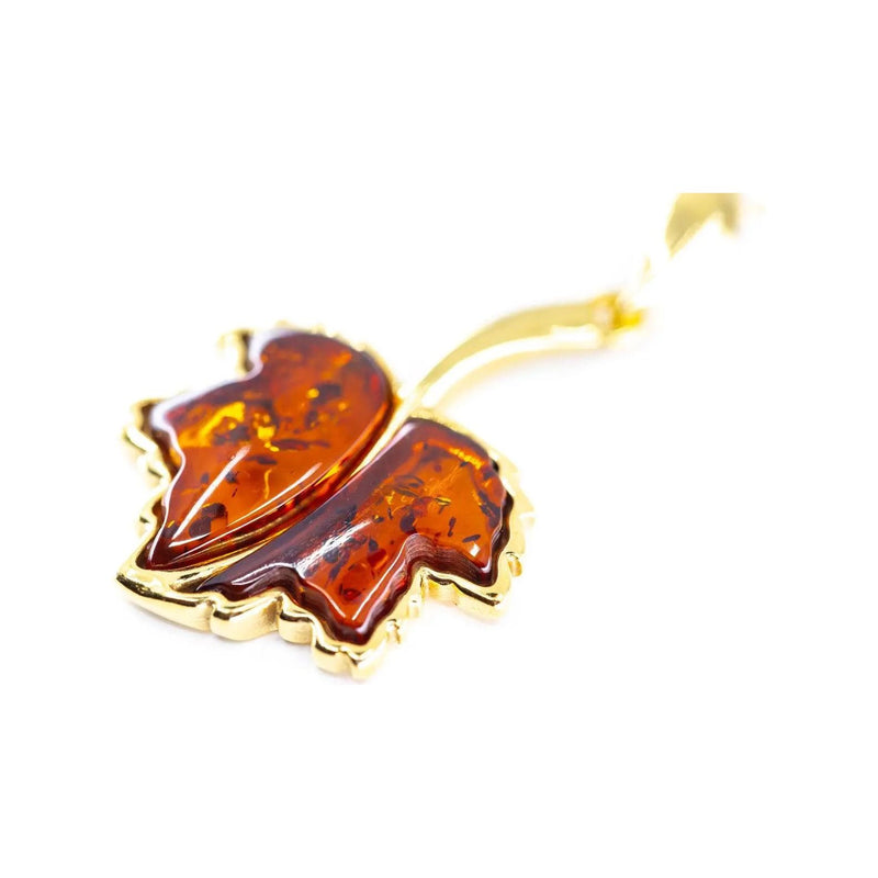 Gold Plated Maple Leaf Charm Pendant Spirit Journeys Gifts