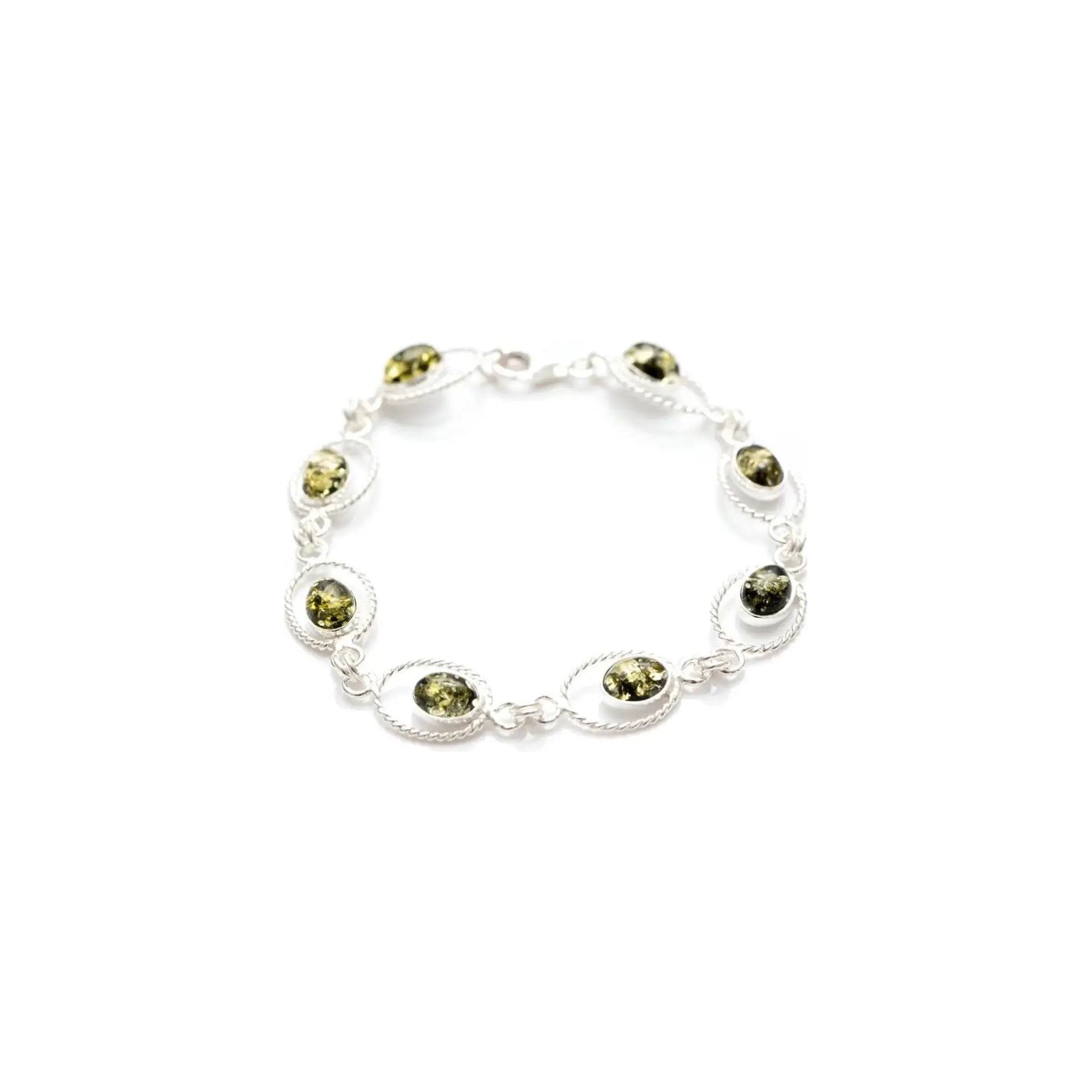Green Amber Quintessence Link Bracelet Spirit Journeys Gifts