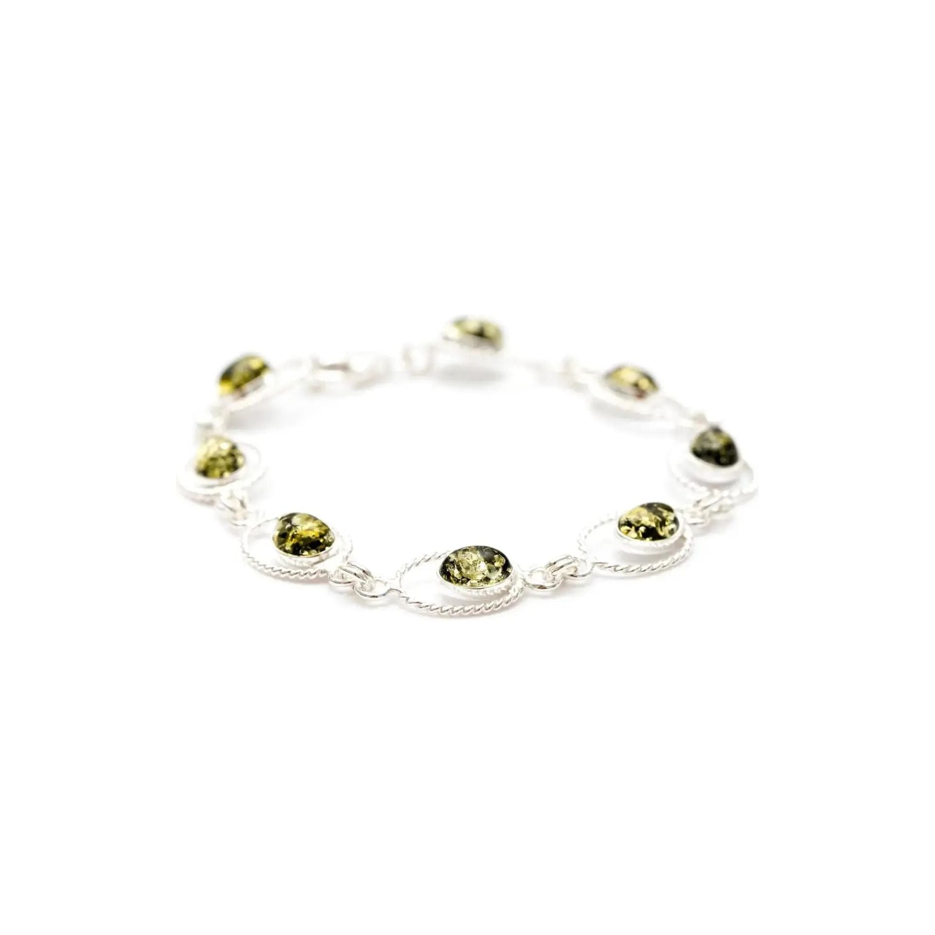 Green Amber Quintessence Link Bracelet Spirit Journeys Gifts