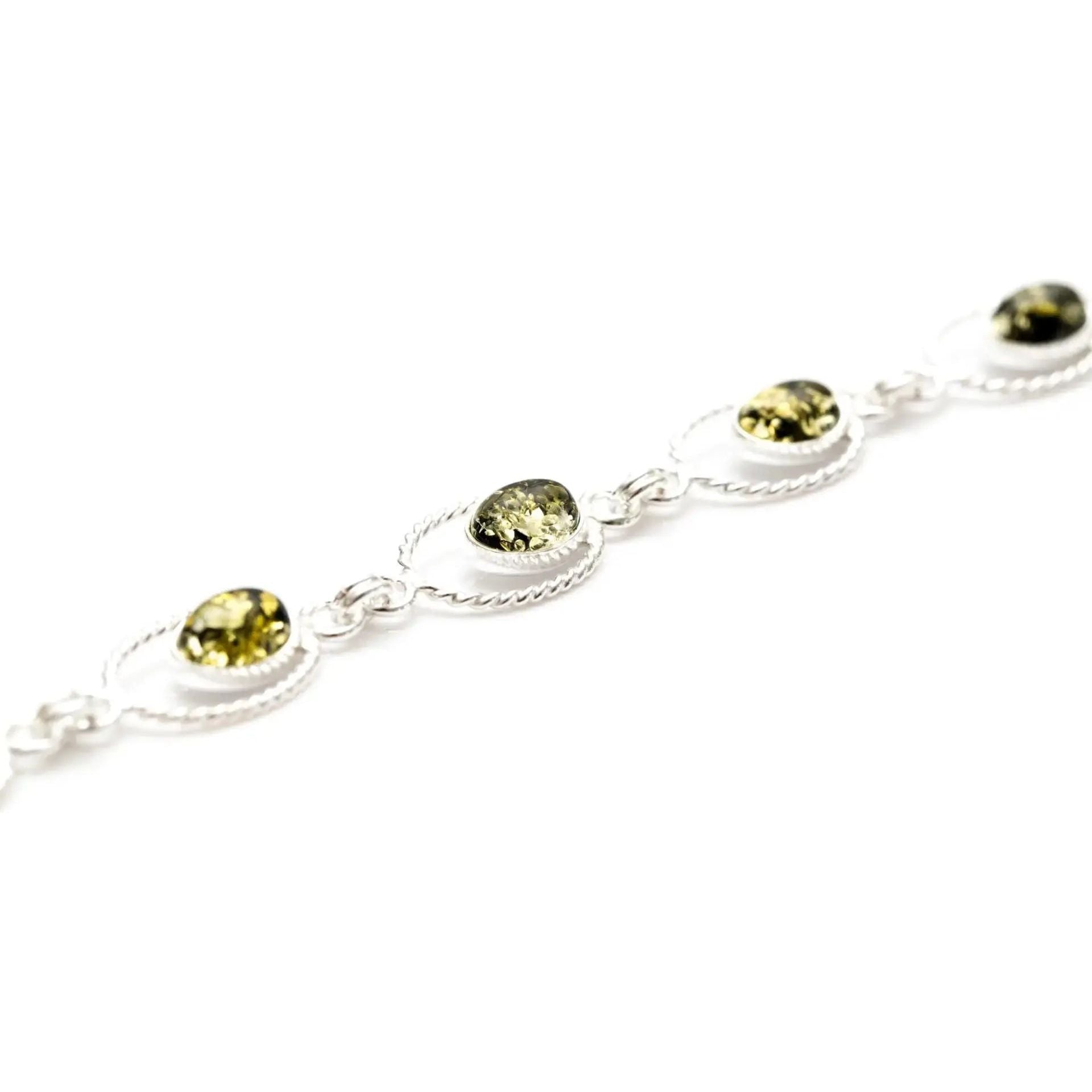 Green Amber Quintessence Link Bracelet Spirit Journeys Gifts