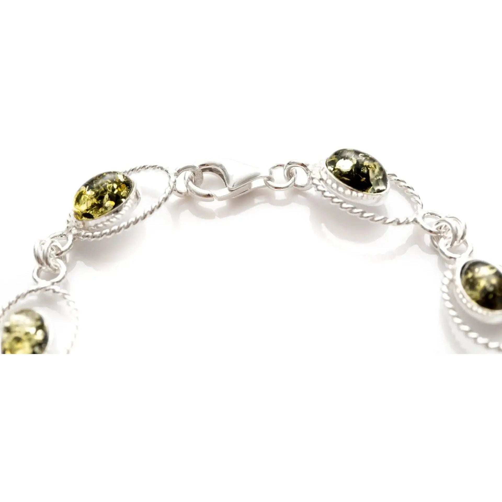 Green Amber Quintessence Link Bracelet Spirit Journeys Gifts