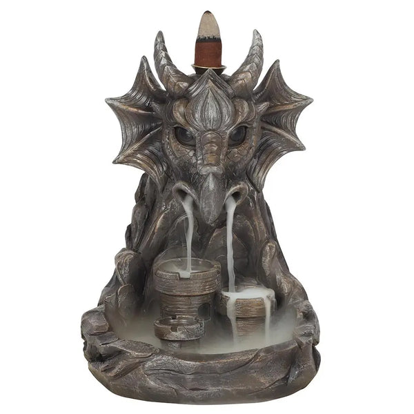 Grey Dragon Backflow Incense Burner Spirit Journeys Gifts