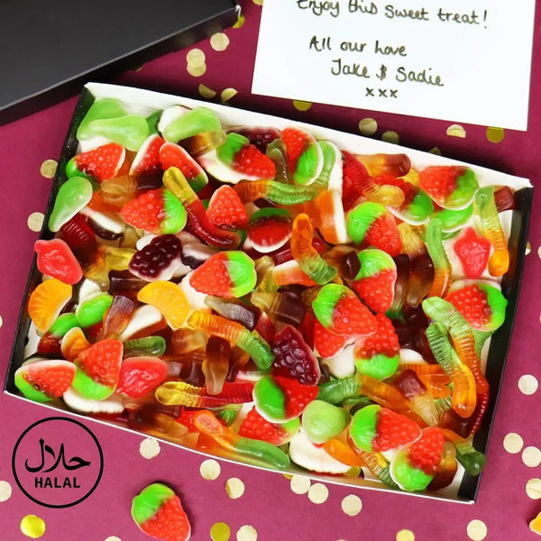 Halal Jelly Sweets Letterbox Gift Hamper HamperWell
