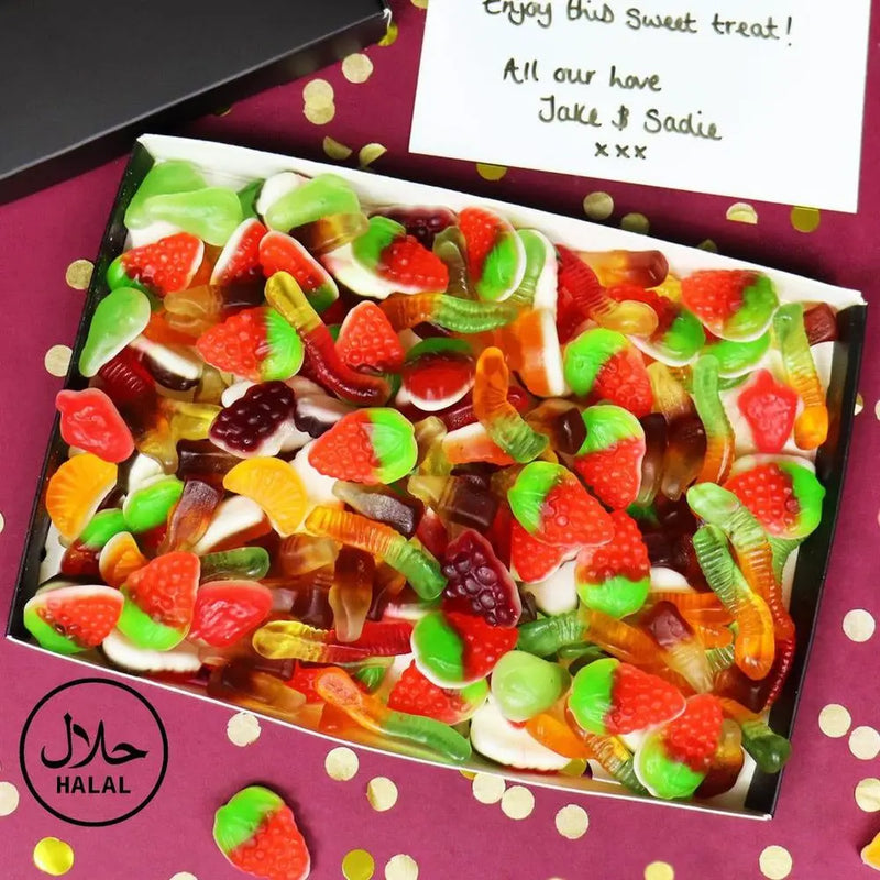 Halal Jelly Sweets Letterbox Gift Hamper HamperWell