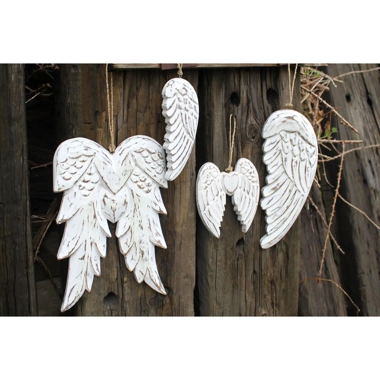 Hand Crafted Double Angel Wing - 31cm Spirit Journeys Gifts