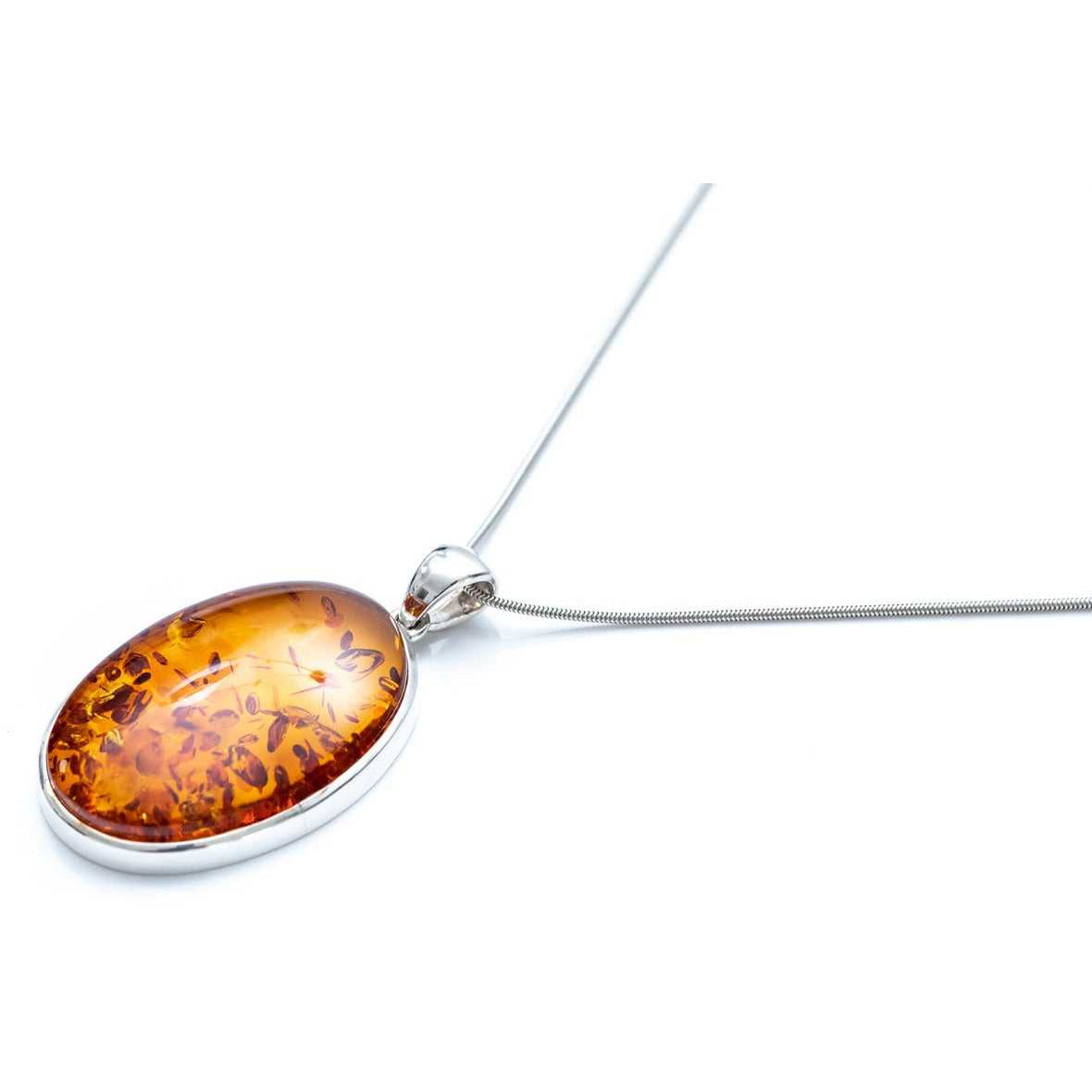 Handmade Big Oval Amber Pendant Spirit Journeys