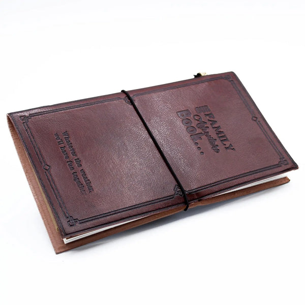Handmade Leather Journal - Our Family Adventure Book - Brown  (80 pages) Spirit Journeys Gifts