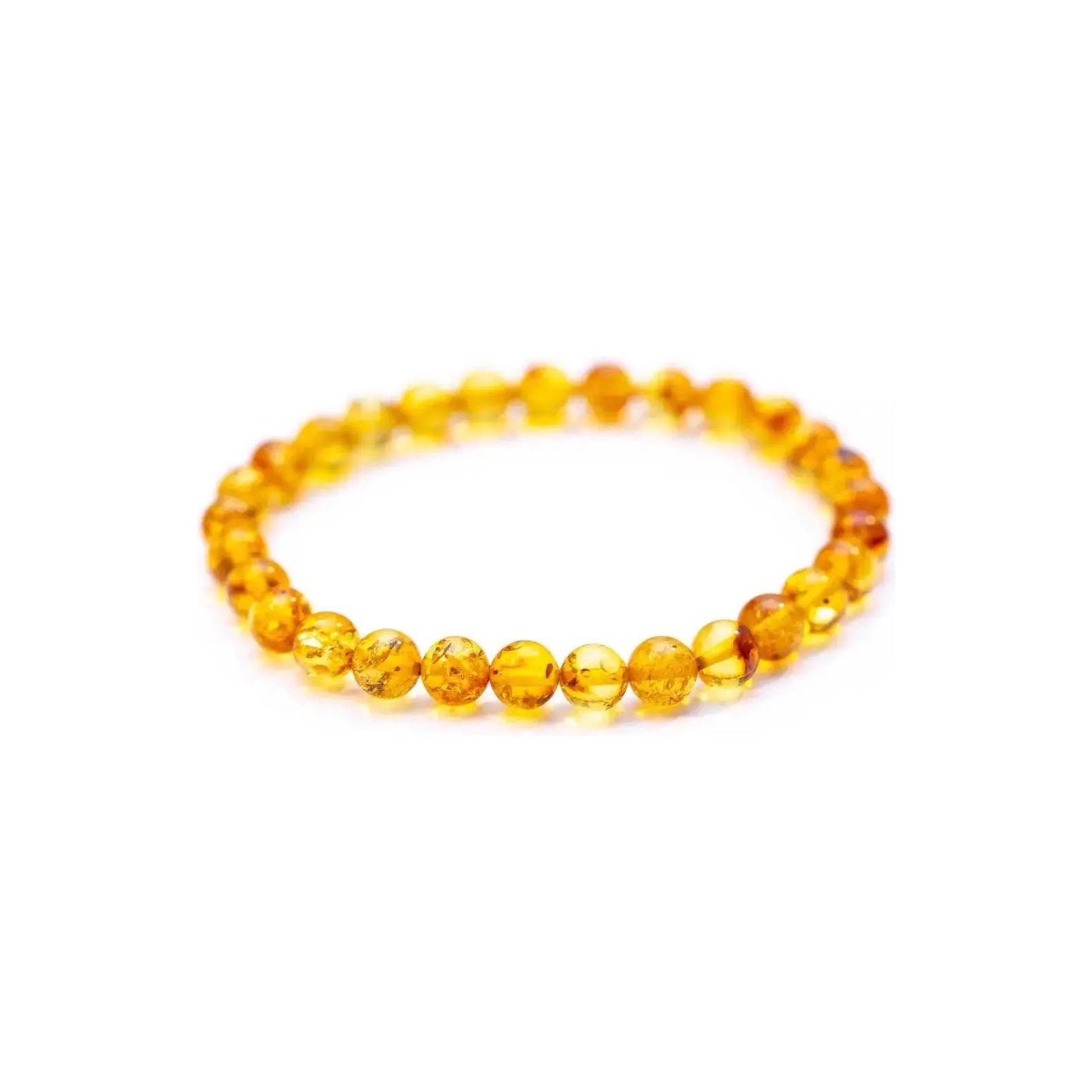 Honey Amber Sphere Bead Bracelet Spirit Journeys Gifts