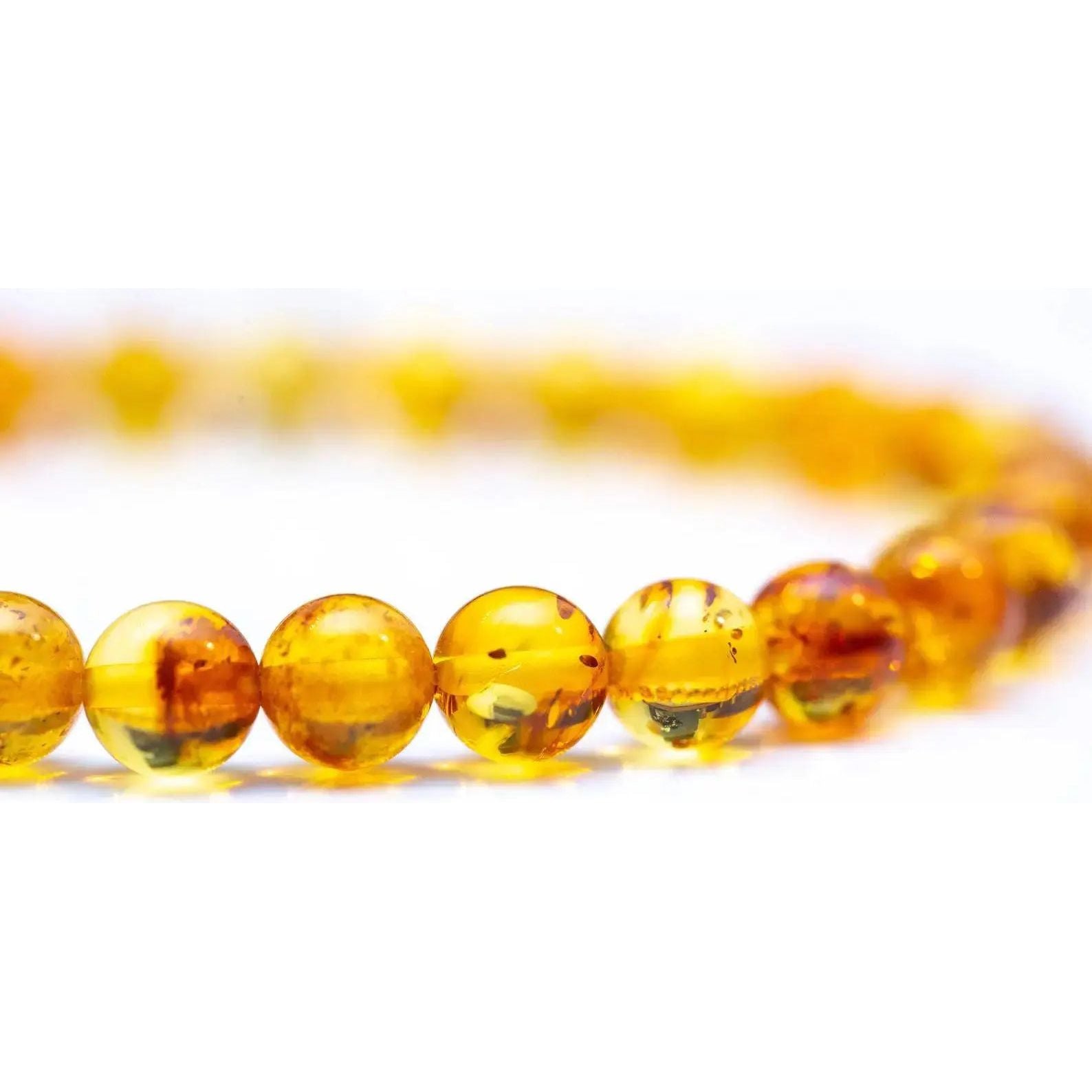 Honey Amber Sphere Bead Bracelet Spirit Journeys Gifts