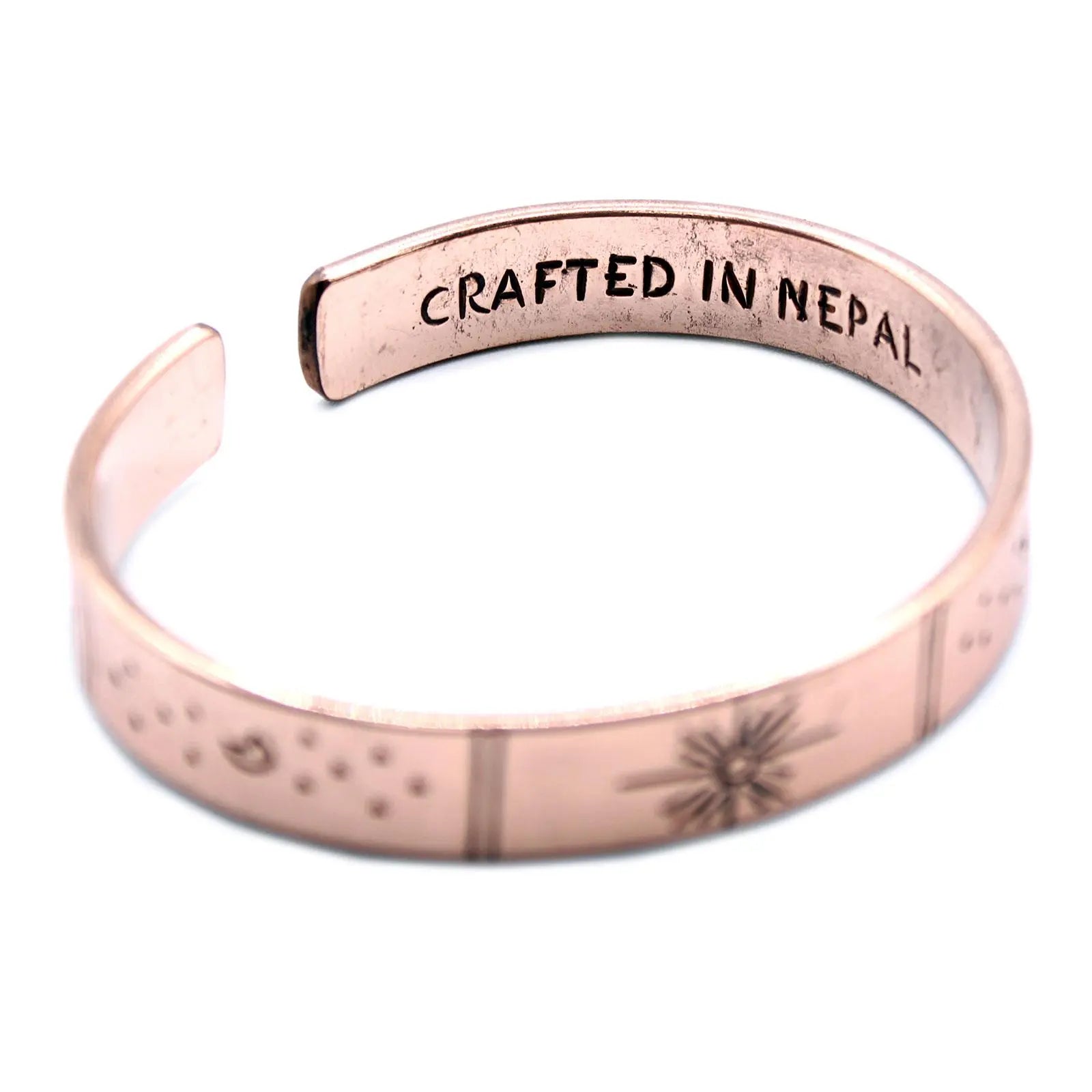 Inspiration Bracelet - Copper Snrise, Galaxy, Stars, Earth Spirit Journeys Gifts