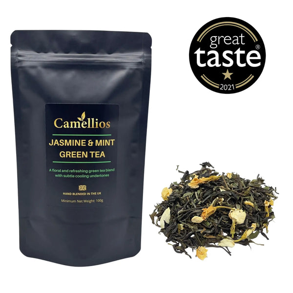 Jasmine & Mint Green Tea - Loose Leaf Camellios