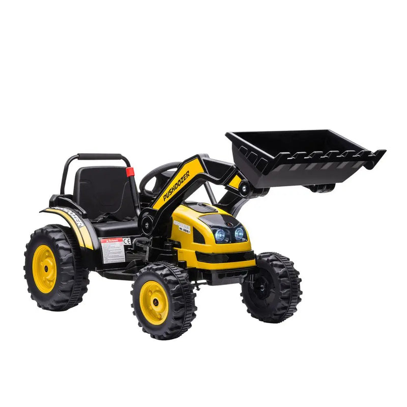 Kids Digger Ride On Excavator 6V Battery Tractor Music Headlight Yellow HOMCOM