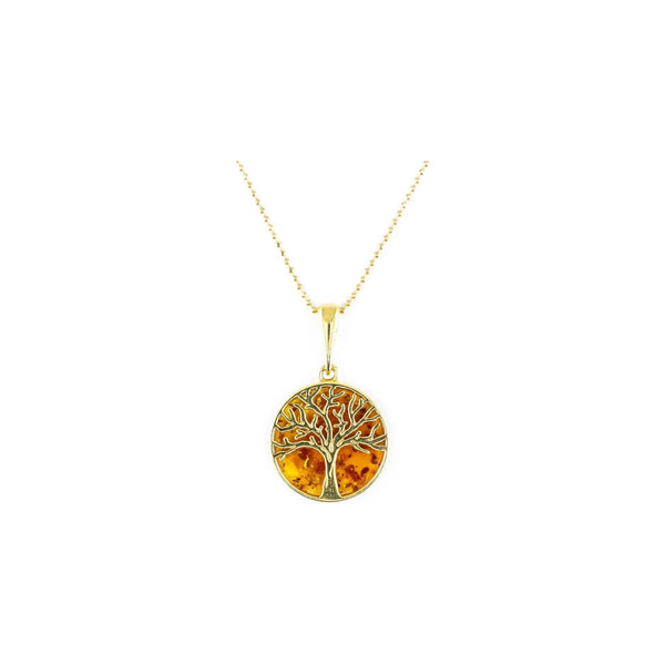 Large Gold Plated Tree of Life Pendant Spirit Journeys Gifts