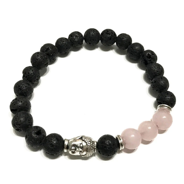 Lava Stone Bracelet - Buddha Rose Quartz Spirit Journeys Gifts