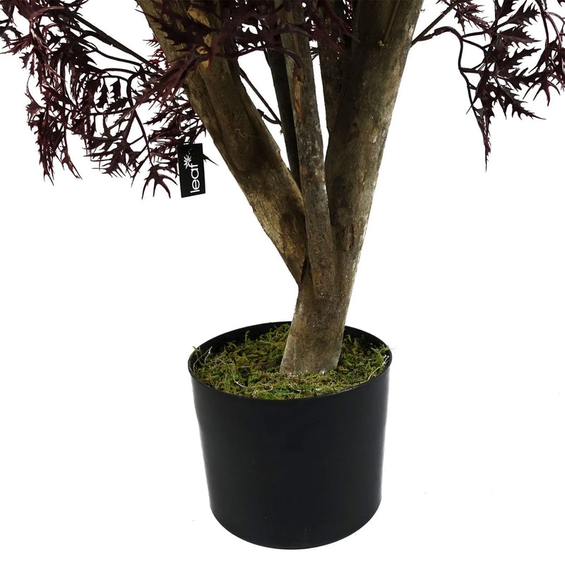 Leaf Design 120cm Red Aralia Tree Artificial UV Resistant Outdoor Spirit Journeys Gifts