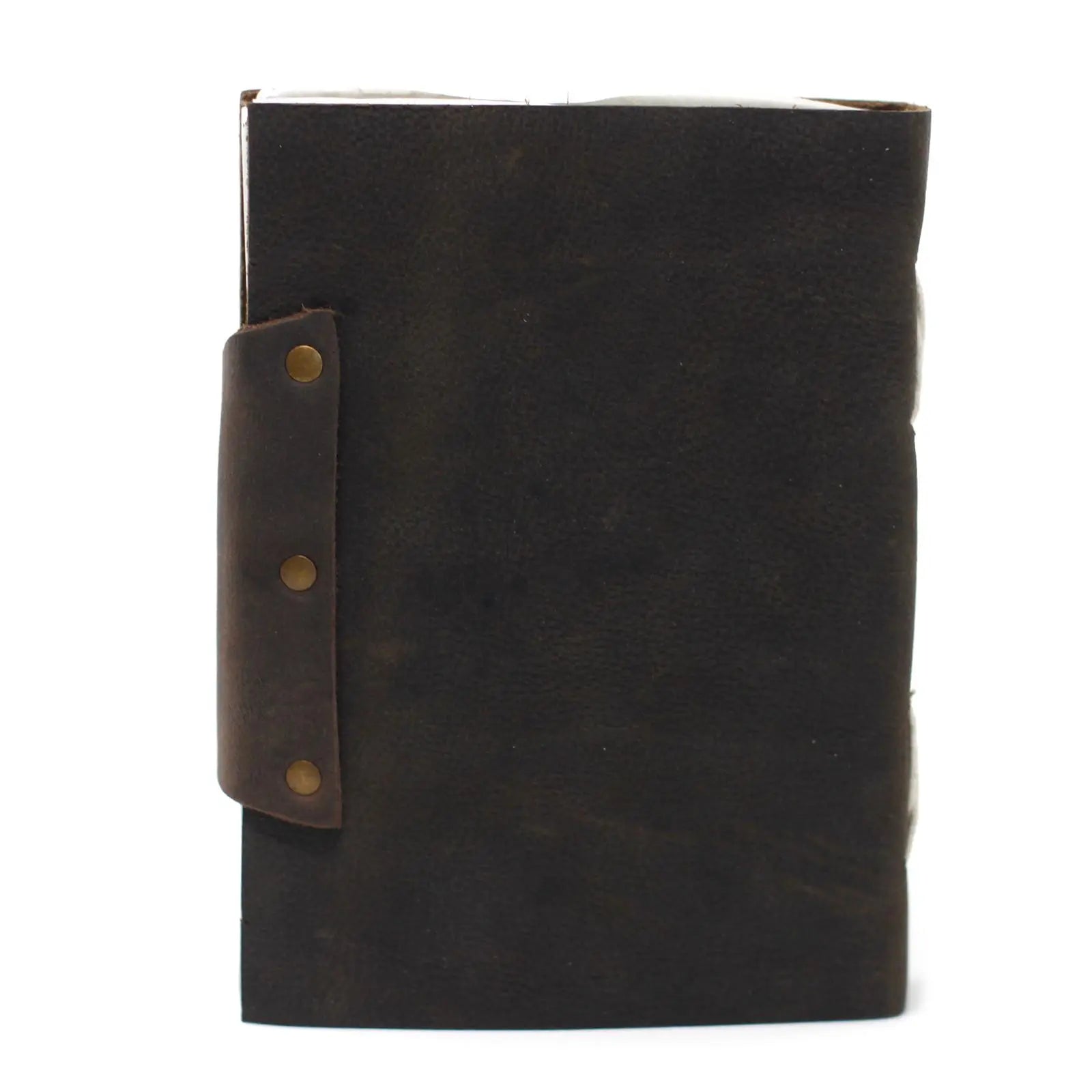 Leather Black Confessions with Lock Notebook (7x5