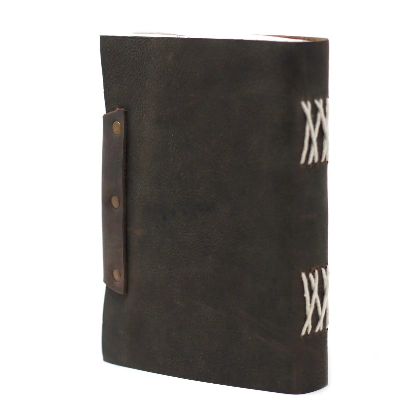 Leather Black Confessions with Lock Notebook (7x5