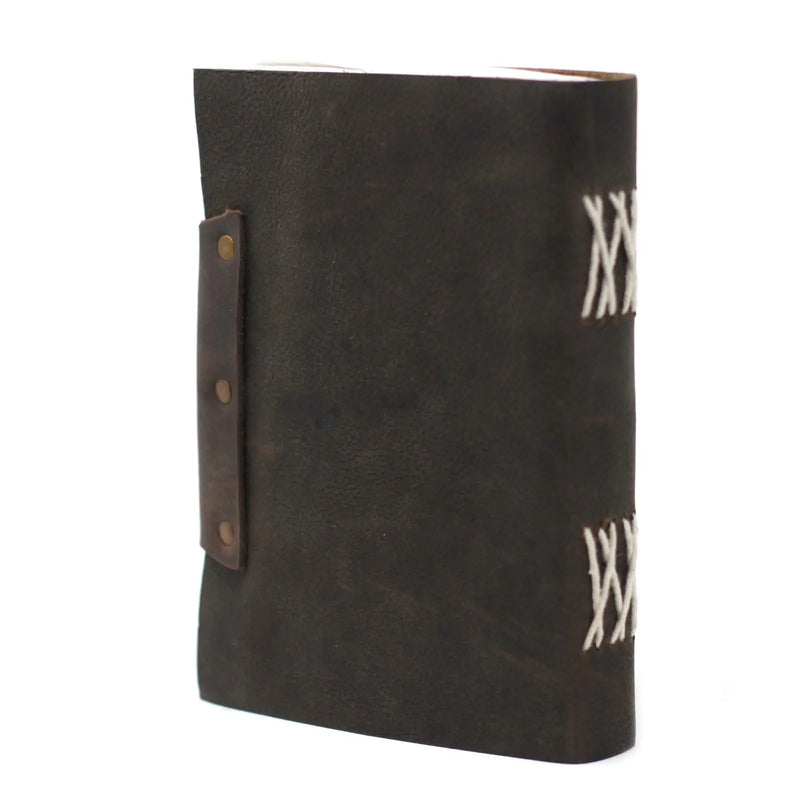 Leather Black Confessions with Lock Notebook (7x5") Spirit Journeys Gifts