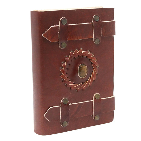 Leather Tigereye with Belts Notebook (6x4") Spirit Journeys Gifts