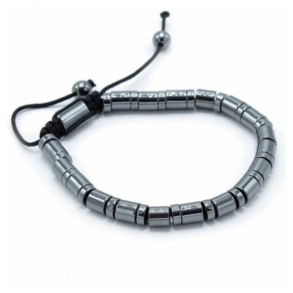 Magnetic Hematite Shamballa Bracelet -  Cylinders & Circles Spirit Journeys Gifts