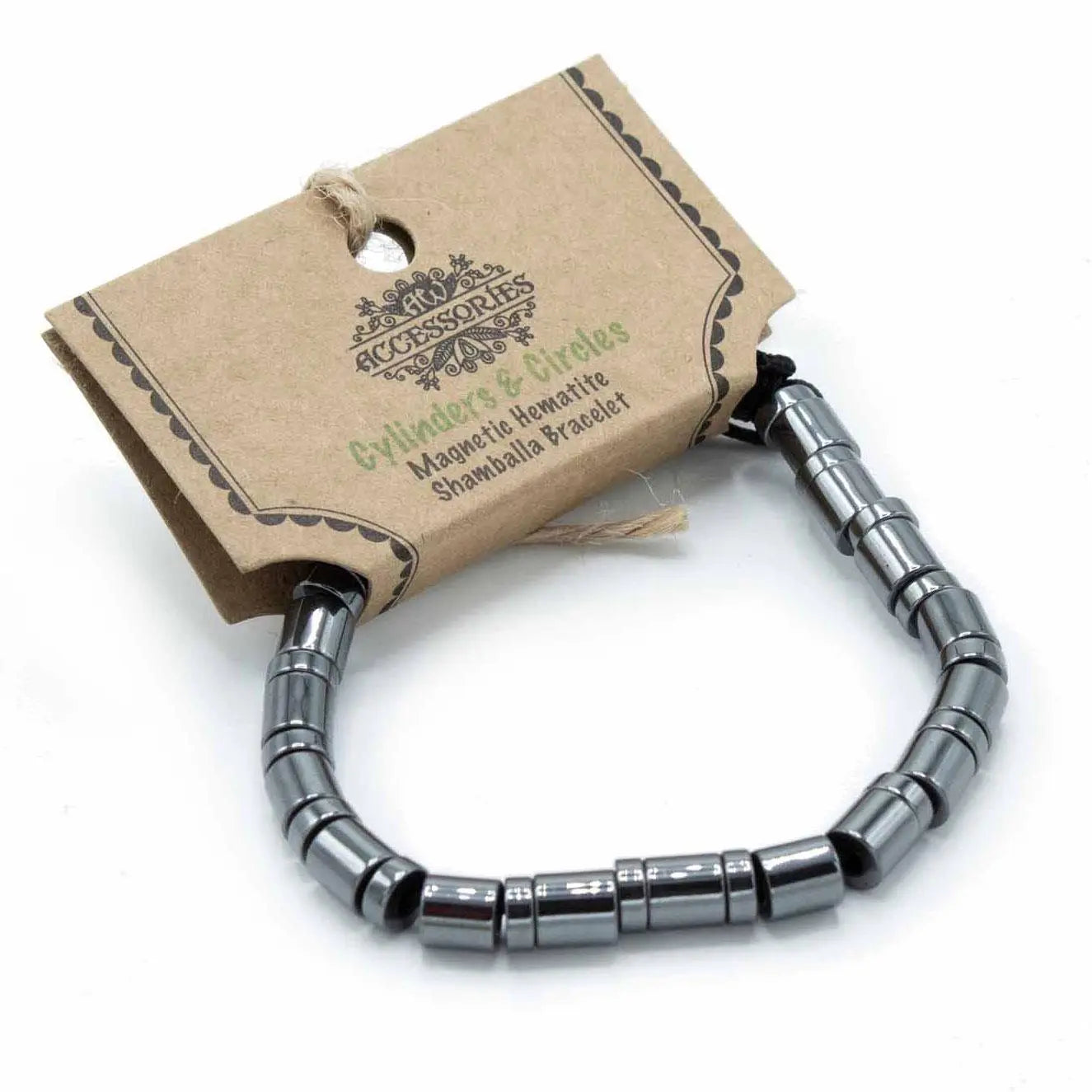 Magnetic Hematite Shamballa Bracelet -  Cylinders & Circles Spirit Journeys Gifts