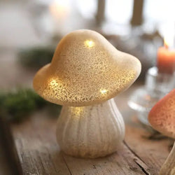 Medium Neutral Glass Mushroom Light Lisa Angel