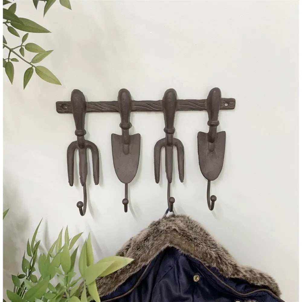 Metal Tool Shaped Four Hooks 27x20cm gekofaire