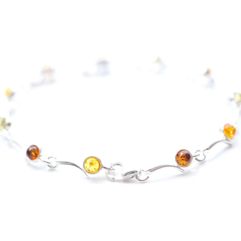 Minimal Multicolour Amber Bracelet Spirit Journeys Gifts
