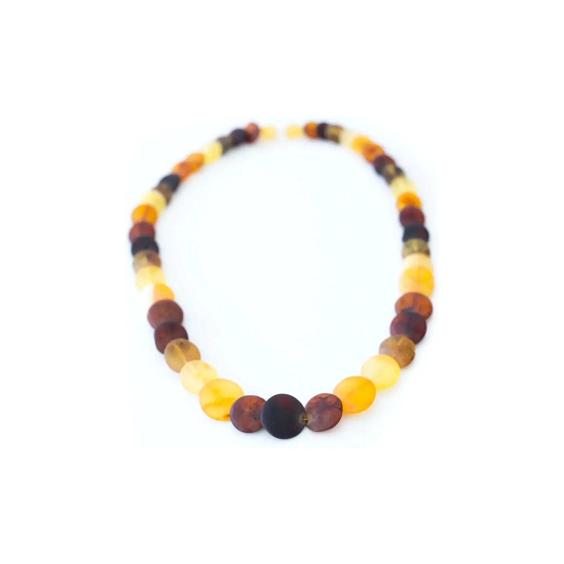 Multicolour Amber Disc Necklace Spirit Journeys Gifts