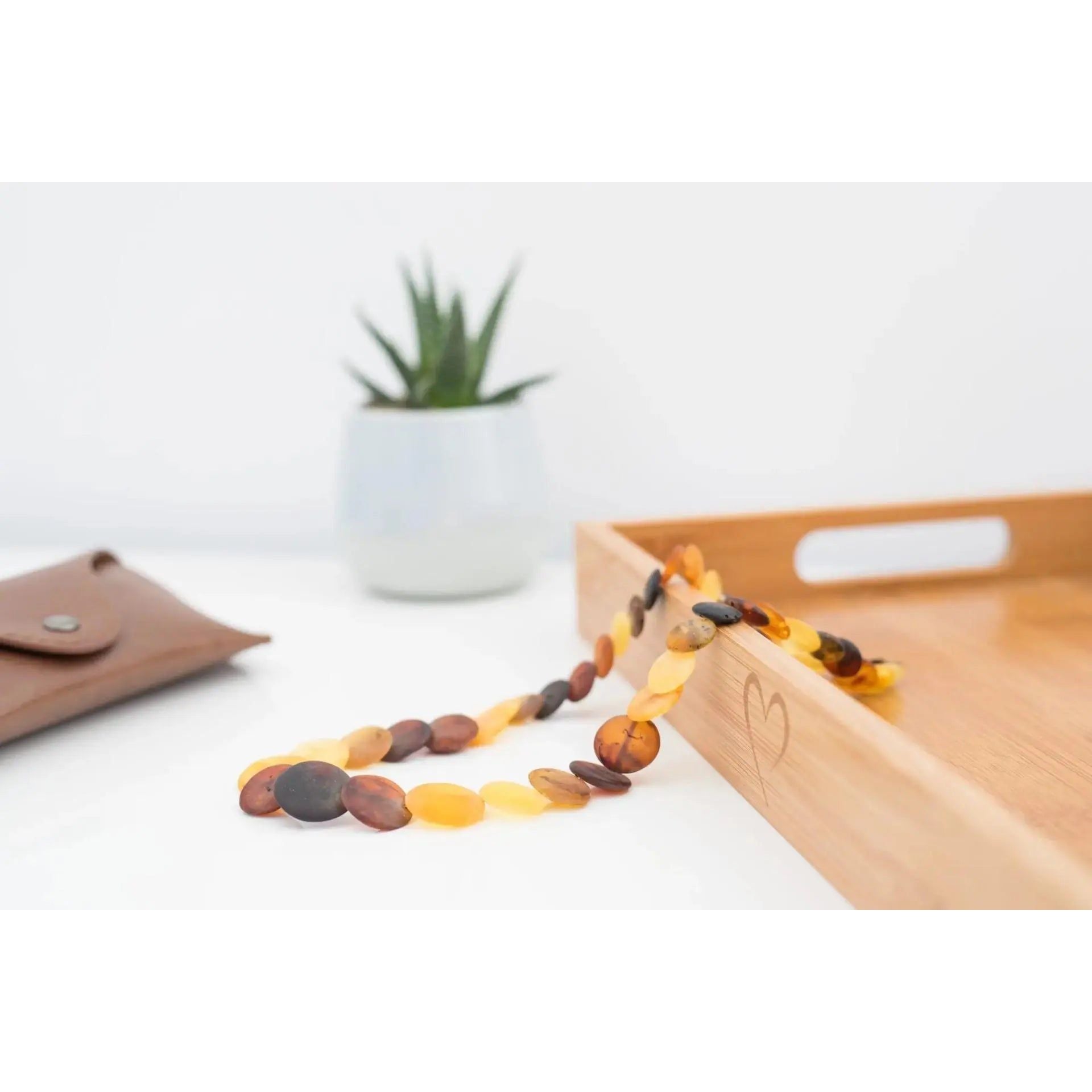 Multicolour Amber Disc Necklace Spirit Journeys Gifts