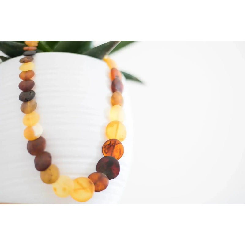 Multicolour Amber Disc Necklace Spirit Journeys Gifts