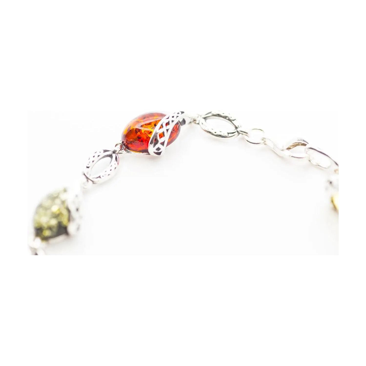 Multicolour Celtic Amber Bracelet Spirit Journeys Gifts