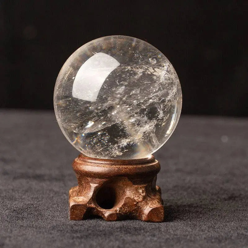 Clear Quartz Crystal Sphere Ball, Fengshui Gift for Her/Mum: 4.5-5cm Moon Rituals