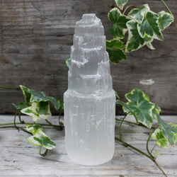 Natiural Selenite Tower - 15 cm Spirit Journeys Gifts