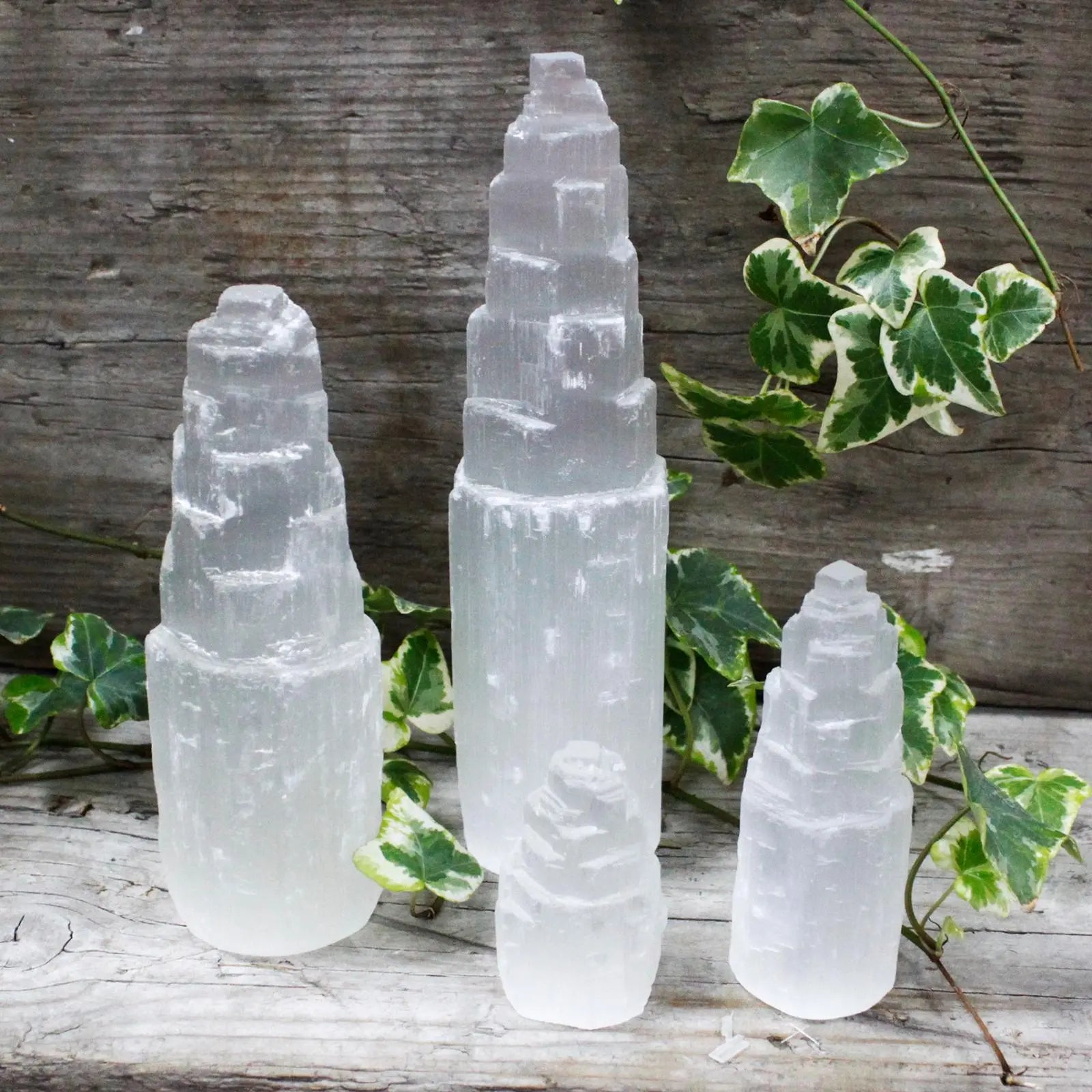 Natiural Selenite Tower - 15 cm Spirit Journeys Gifts