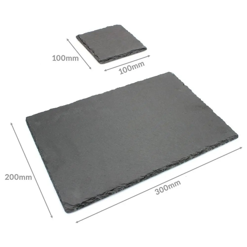 Natural Slate Placemats & Coasters - 12pc | M&W Maison & White