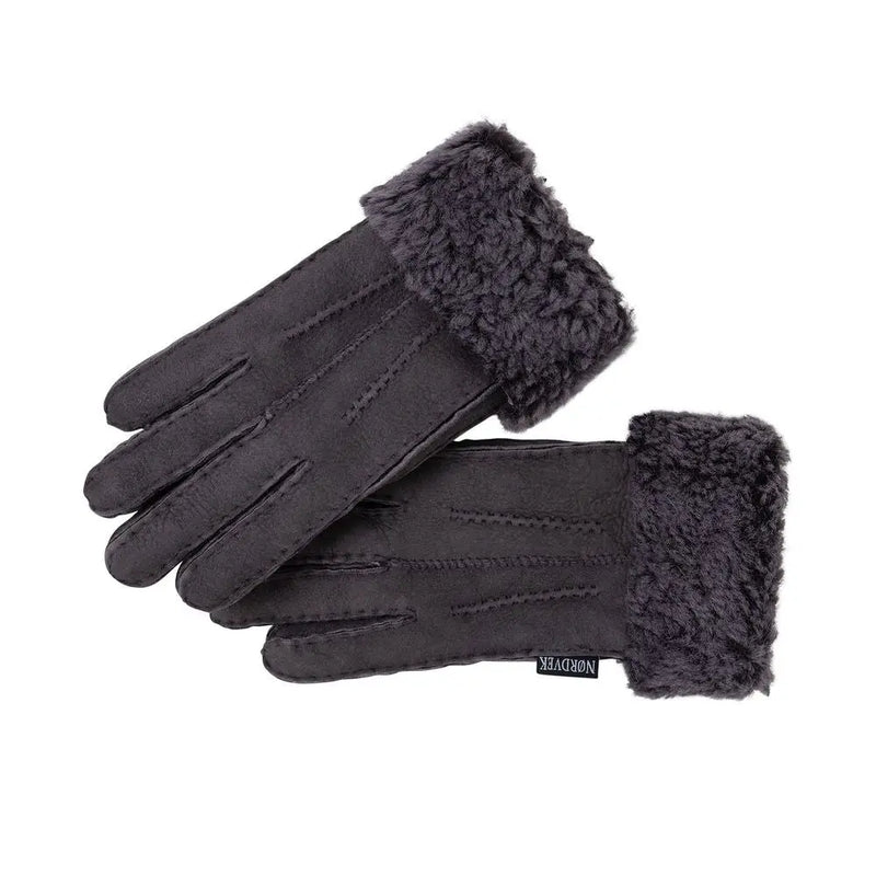 Nordvek Womens Sheepskin Gloves With Fur Cuff - 301-100 Nordvek